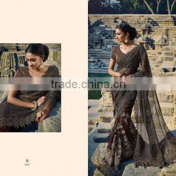 Green Chiffon On Net Designer Saree photo-3