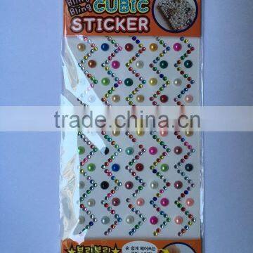 glitter korea 3d bling crystal sticker