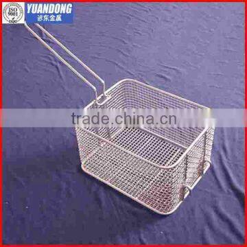 stainless steel wire mesh kitchen cooking deep frying basket/chicken frying basket/fried basket