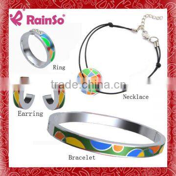 Necklace and bracelet and earring and ring set