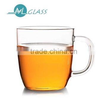 New Product Pyrex Glass Tea Mug Tea Cup with Handle Hand Blown Glassware OEM 120ml