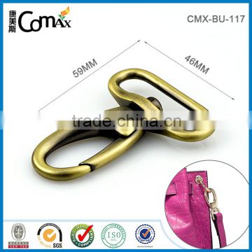 Most popular metal bag parts solid brass snap hook