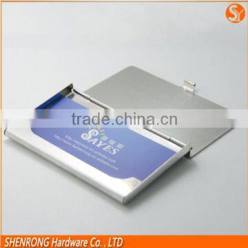 Inside and outside the whole brushed surface stinless steel metal name card holder business card case