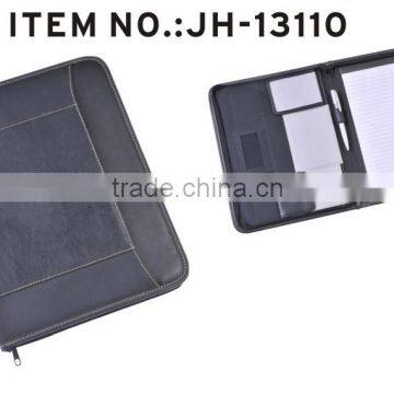 newest A4 size leather filefolder with notepad