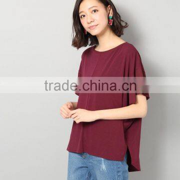 Pure color easy short sleeve T-shirt