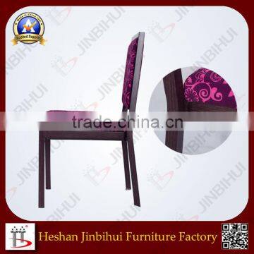 Purple Low Back Imitated Wood Restaurant Chair photo-2
