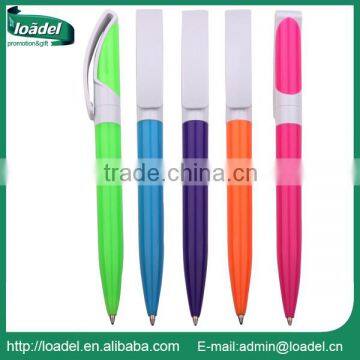 Twist color barrel plastic advertising ball pen