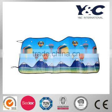 cheap foldable car front windshield sunshade with pattern