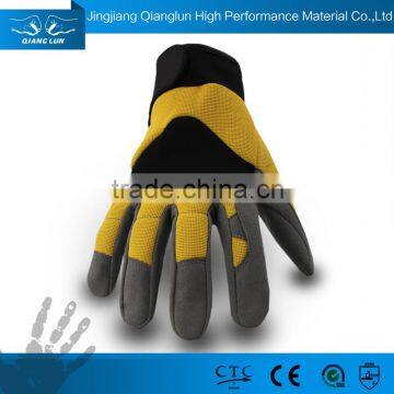 QL Spandex construction safety hand gloves with impact padding