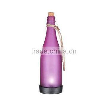 LED Solar Powered Bottle Light Flame Effect Garden Yard Hanging Lamp photo-2