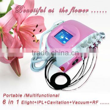 Top quality 6 in 1 ipl leg hair remove machine with rf cavitation vacuum handle CE TUV certificate