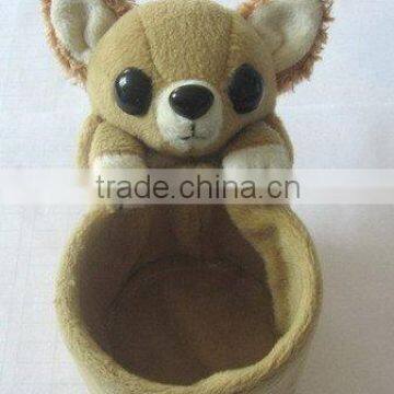 hot sell wholesale plush dog pencil case toy,animal toy,soft toy