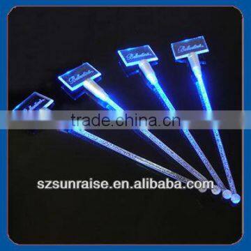 LED flashing plastic stirrers