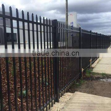 Galvanized steel pipe fence/powder coated fence panel/zinc steel security fence/zinc steel ornamental fence