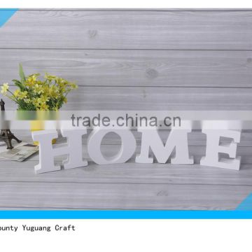 white MDF letter HOME decorative wood letter