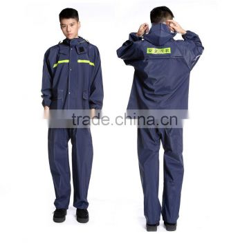 low MOQ OEM waterproof and fitted men reflective rain suits