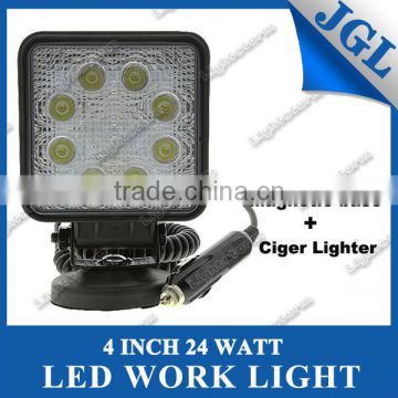 24w work lamp with magnetic base 30000hours lifespan super bright magnet led working lamp for offroad driving turck