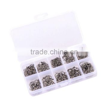 Set 500 Pcs 3# - 12# 10 Sizes Japan Silver Carbon Fishing Hook Hooks