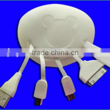 4 in 1 retractable usb cable for all mobile phone