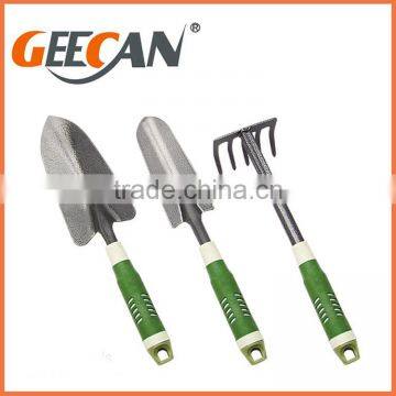 Professional Cheap 5pcs Metal Garden Tool Set With Soft Plasti Handle