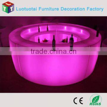 Manufacturer L175*W76.5*H115CM PE LED Round Bar Counter With Remote Control 16 Mix Changeable Colors LTT-BC11 photo-3
