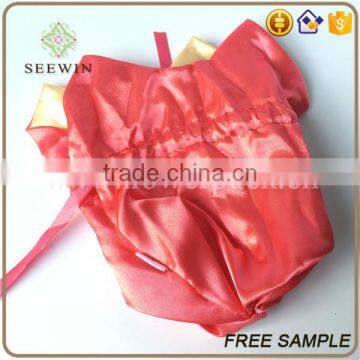 Drawstring Logo Printed Satin Favor Bags photo-4