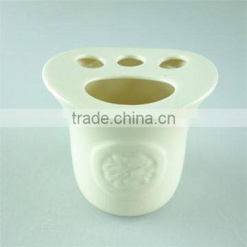 Ivory Ceramic Bathroom Set China, Bathroom Set 3 of Lotion Dispenser, Soap Dish, Tumbler photo-4