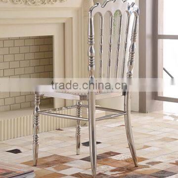 Polished Silver Stainless Steel Luxury Modern Chiavari Chair LQ-SSC001