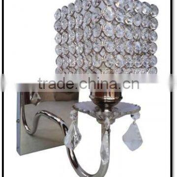 Decorative clear crystal wall lamp