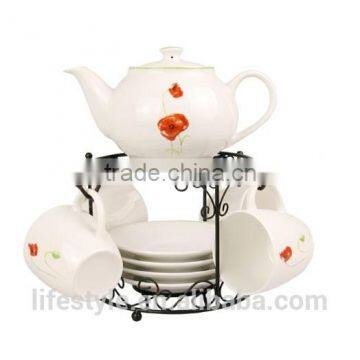 Ceramic Tea Set, Porcelain Coffee Set With Decal photo-4