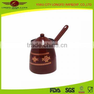Brown Color Enamel Coffee Warmer Can With Enamel Lid photo-4
