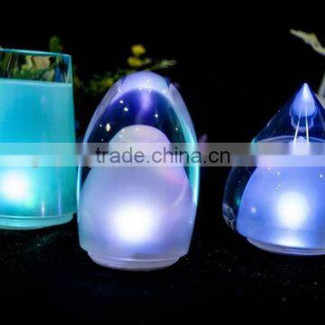 clear acrylic crystal bar LED RBG color changing table lamp