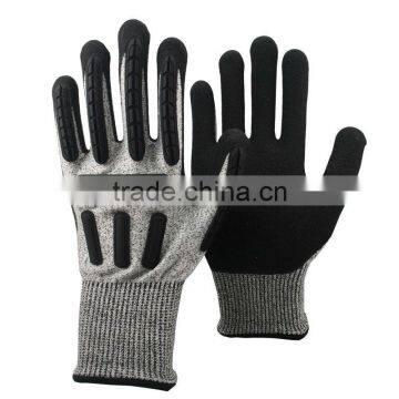 NMSAFETY popular high impact resistant gloves/cheap price gloves work