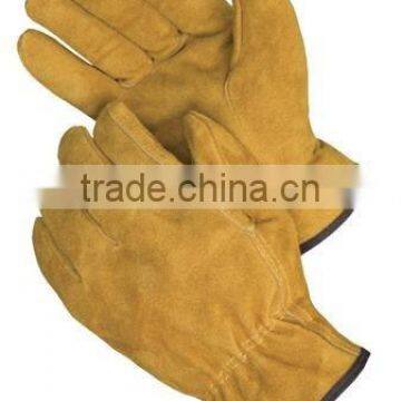 Pro fit yellow driver glove with CE approval