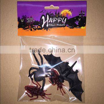Realistic Design Halloween Insect Toy Black Plastic Bat photo-5