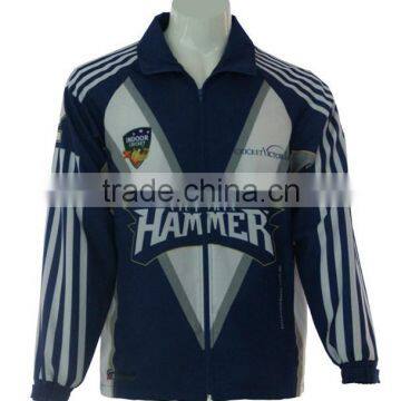 Mens 100% polyester zipped jacket