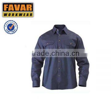 Cold Black Treated Mens Long Sleeve Work Shirt