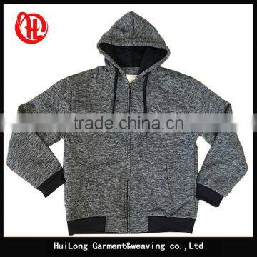 100% polyester Wholesale Custom Design Thick sherpa Lined Fleece Hoodie For men