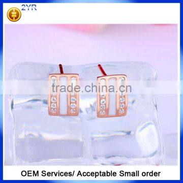 Fashion 925 Sterling Silver 2016 Latest Design Square Earring photo-2