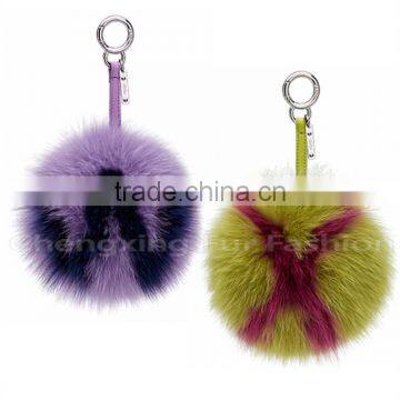 CX-R-38 New Promotional Fox Fur Car Fur Ball Keychain photo-3