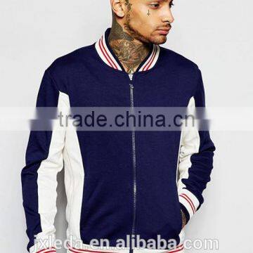Custom Men Navy Track Jacket With Baseball Collar photo-2