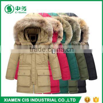 New Style Hooded Thick Warm Korea Fashion Childrens Long Winter Coat