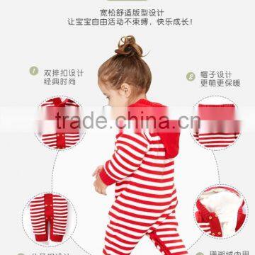 Top Selling Baby Kids Warm Winter Fleece Knitted Hooded Cotton Romper photo-4