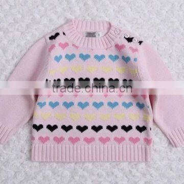 Fashion Knitted Heart Jacquard Pullover Sweater photo-3