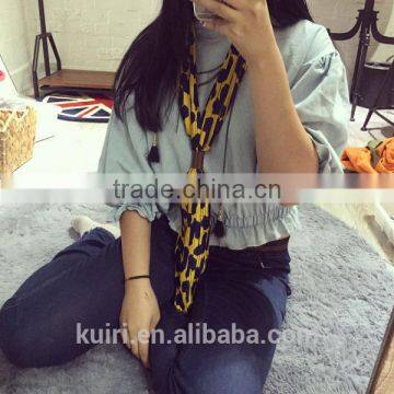 Fashion Ladies Scarves Colorful Printing Emulation Silk Tie Scarf for Women Bufandas Mujer 2016 photo-6