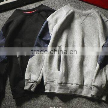 custom wholesale high quality long sleeve hoody have little zip for men