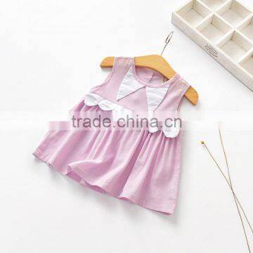 S33570W Loose Cotton Children Blouses for Girls Tops Summer 2017 New Vest Blouse photo-4