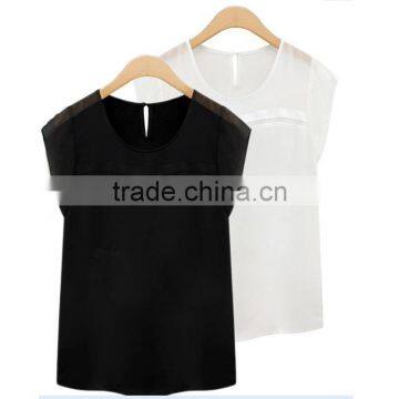 European and American Style Summer New Fashion V Neck Perspective Women Chiffon,chiffon Fabric photo-4