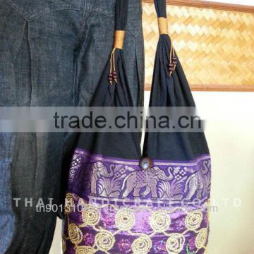 New Thai Silk Embroidered Handbag Tote Bag