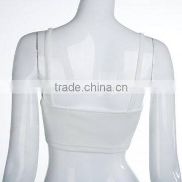 Latest Design Girls Top Polyester Crop Top and Lace Up Sleeveless Nightclub Top photo-4